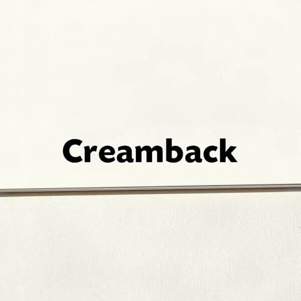 1 Sided - Creamback